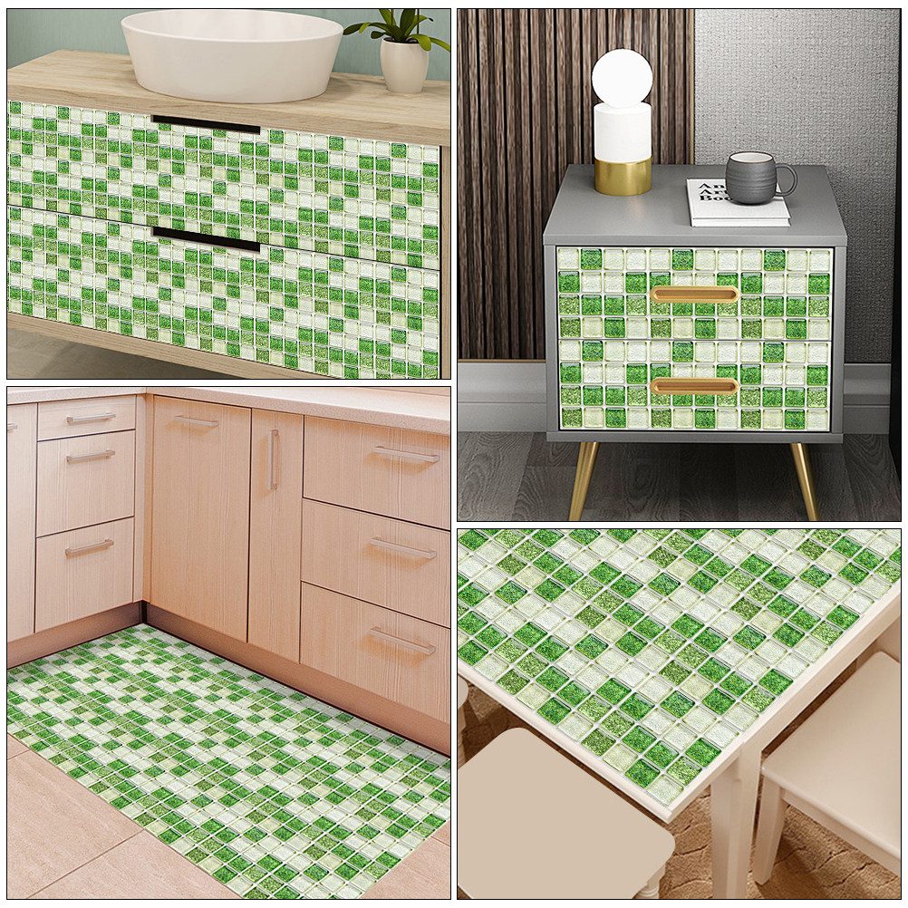 Home Bathroom Tiles Design - Simulated Tile Stickers Mosaic Design Waterproof