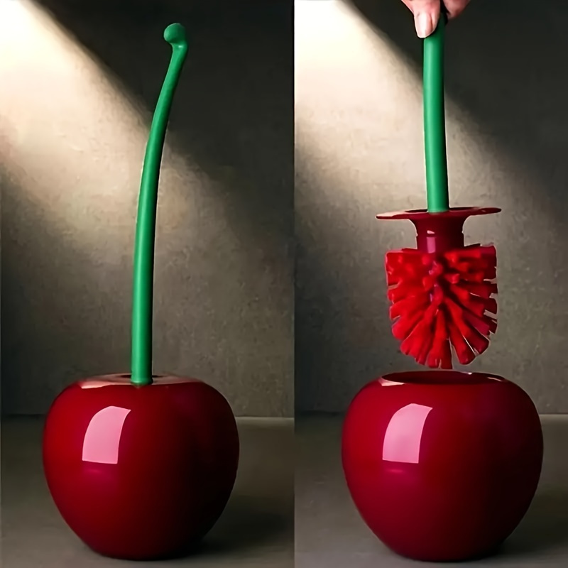 Home Bathroom Cleaning - Cute Cherry Shaped Toilet Brush with