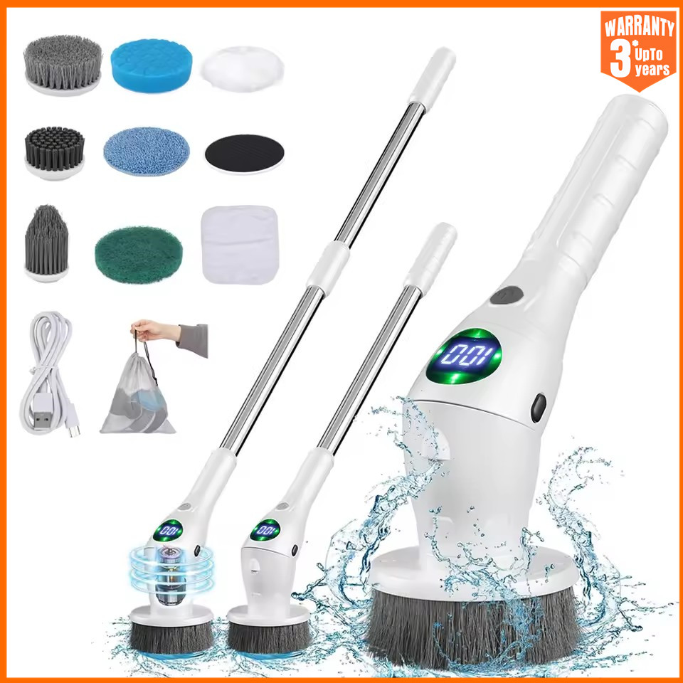 Home Bathroom Products - Electric Spin Scrubber Cleaning Brush with