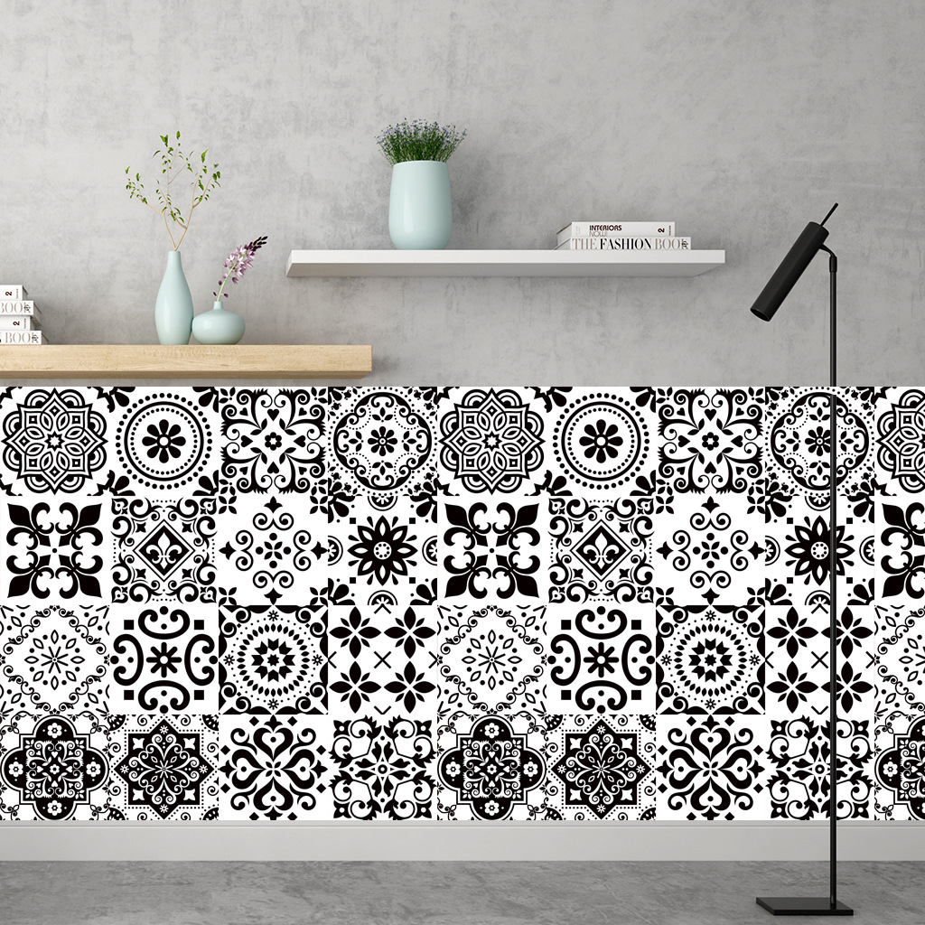 Home Bathroom Wallpaper - 16pcs/set Waterpoof Wall Stickers Transfers Cover