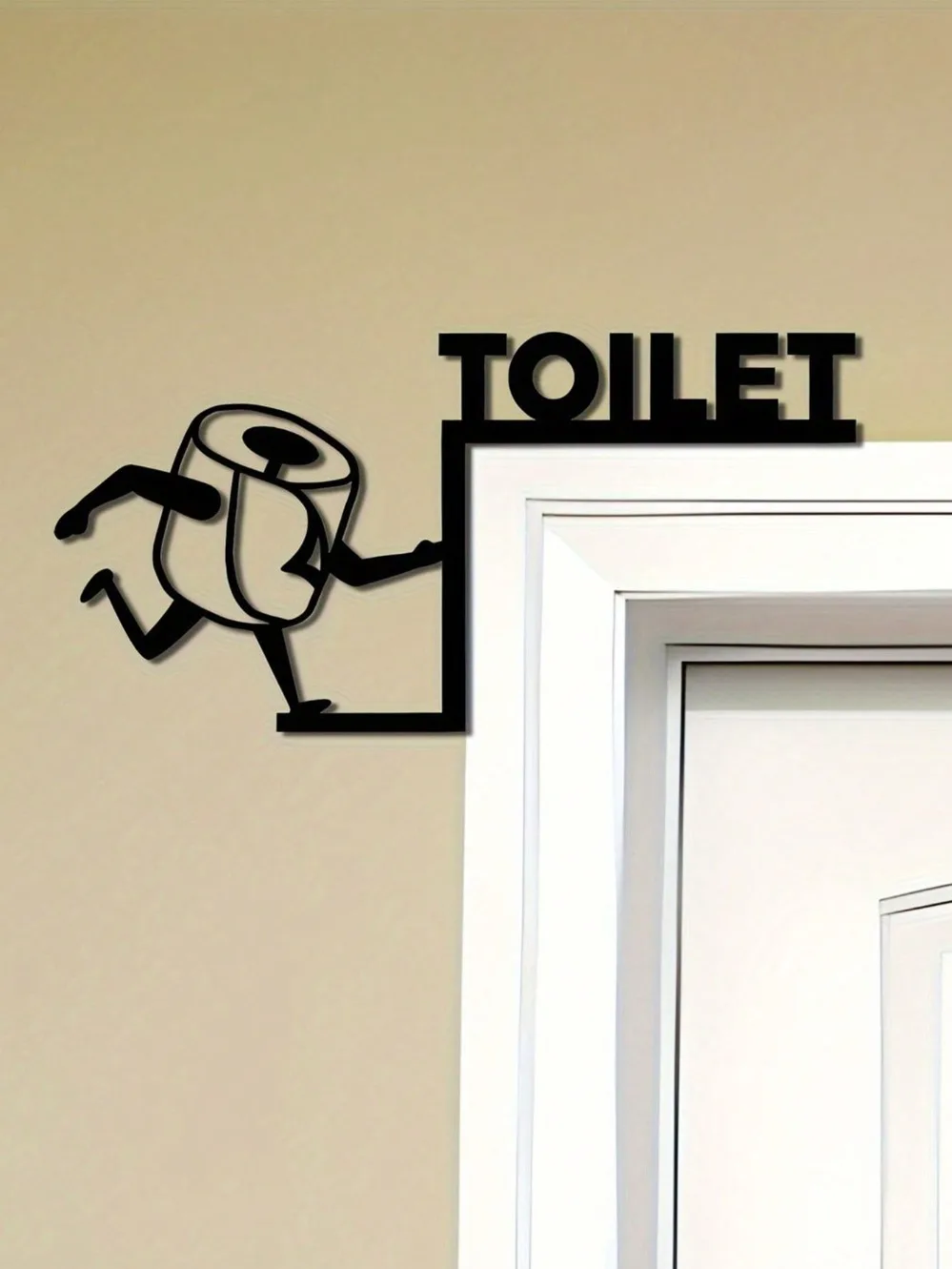 Home Bathroom Wallpaper - Humorous Toilet Paper Out Metal Wall