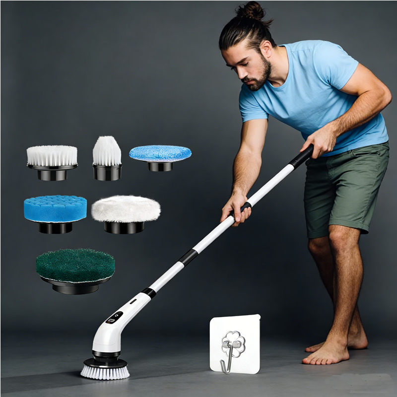 Home Bathroom Products - Cordless Household Spin Scrubber Kitchen Gadgets