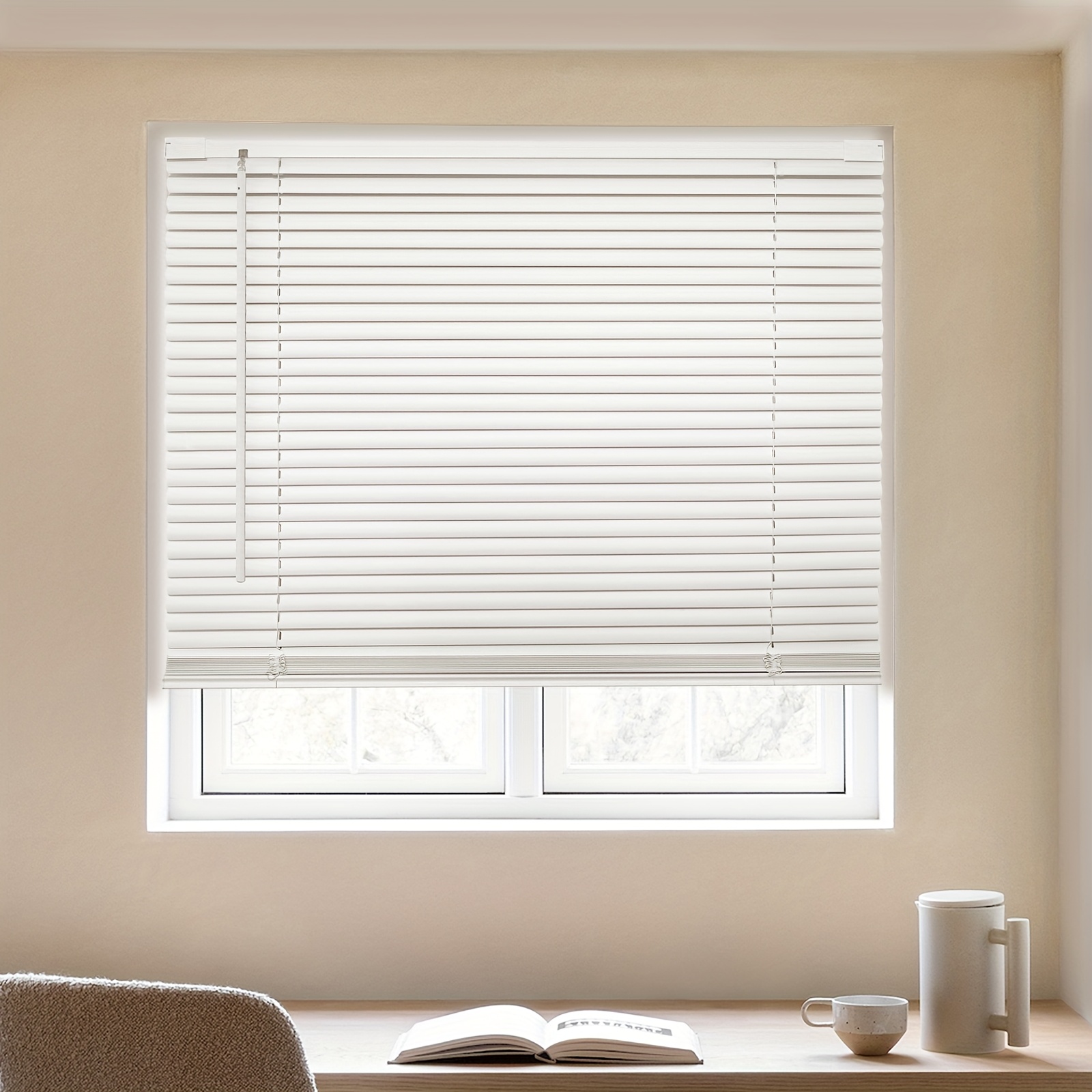 Home Office Bathroom - No-Drill Blackout Roller Blinds - PVC