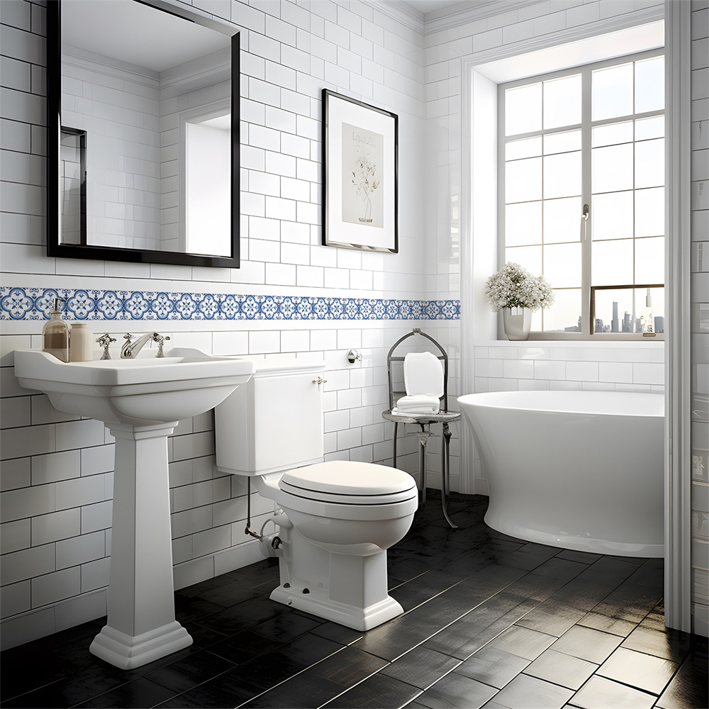 Self Adhesive Waist Line Baseb - Home Bathroom Wallpaper review and price