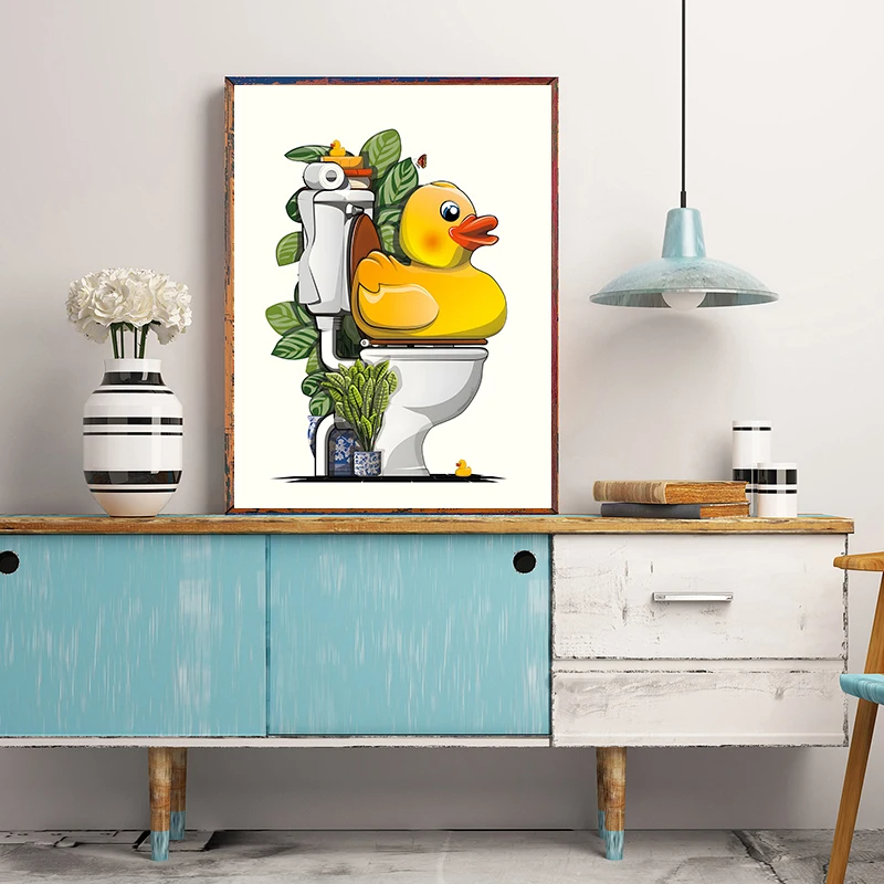 1PCS Frameless Fun Bathroom An - Home Bathroom Wallpaper review and price