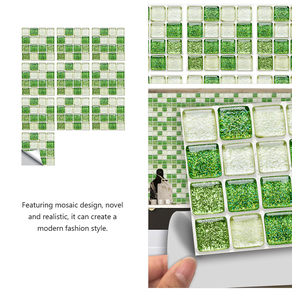 Simulated Tile Stickers Mosaic - Home Bathroom Tiles Design review and price