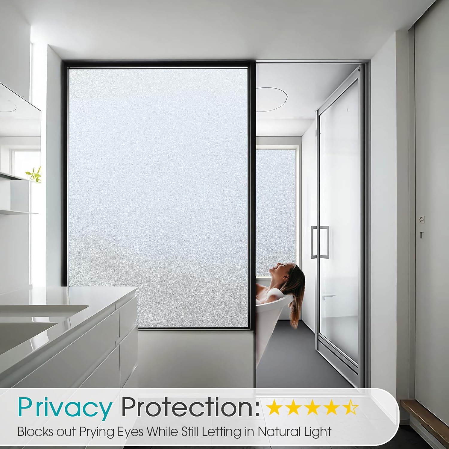 Frosted Window Privacy Film, S - Home Bathroom Products review and price