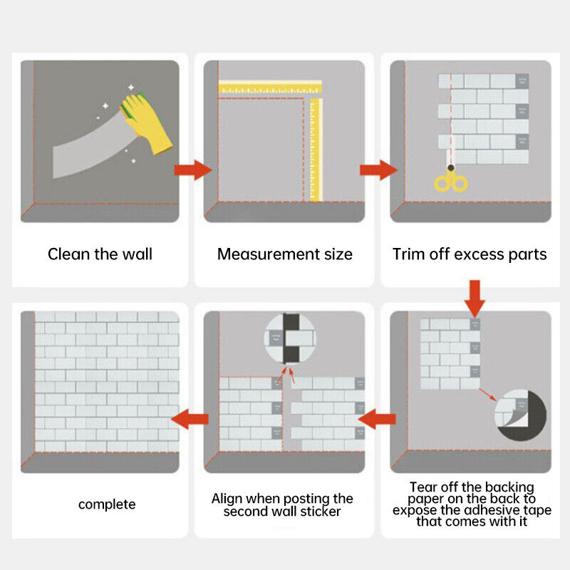 1PC 3D Self-adhesive Wall Stic - Home Bathroom Tiles Design review and price