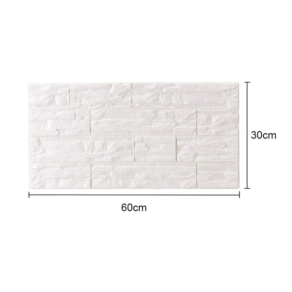 6pcs Foam 3D Wall Panels Stick - Home Bathroom Wallpaper review and price