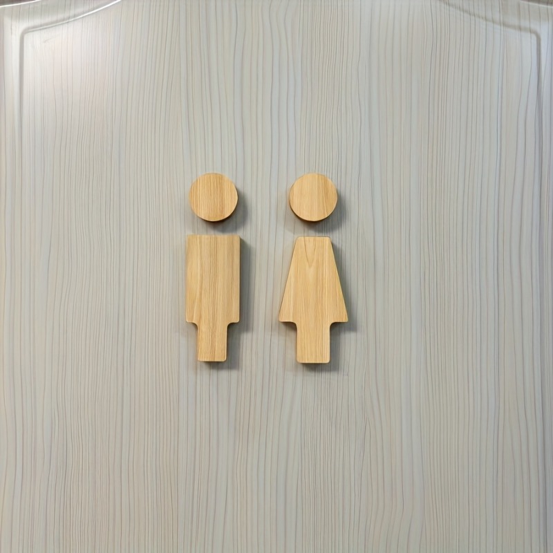 2PCS Wooden Bathroom Sign for  - Home Office Bathroom review and price