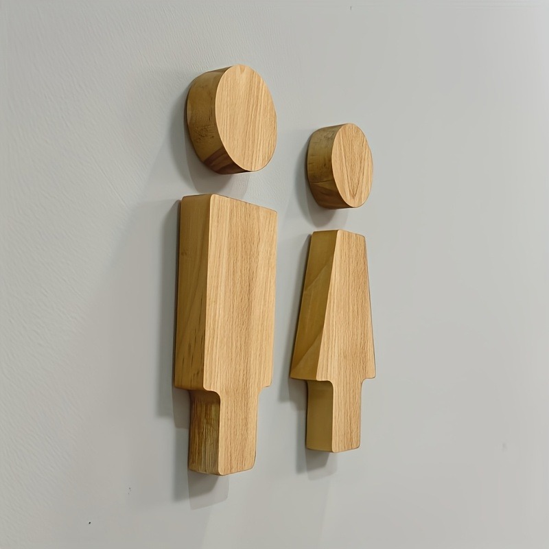2PCS Wooden Bathroom Sign for  - Home Office Bathroom review and price