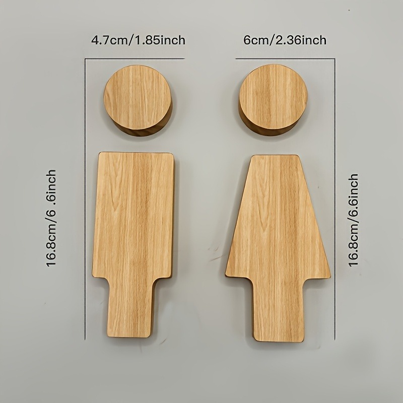 2PCS Wooden Bathroom Sign for  - Home Office Bathroom review and price
