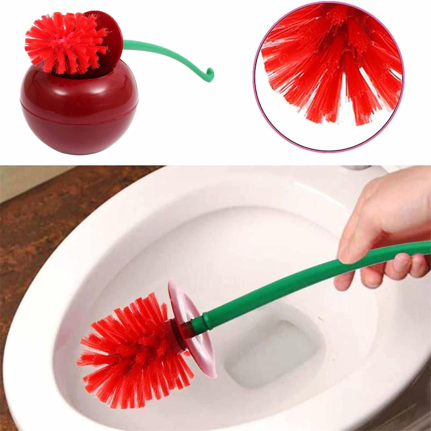 Cute Cherry Shaped Toilet Brus - Home Bathroom Cleaning review and price