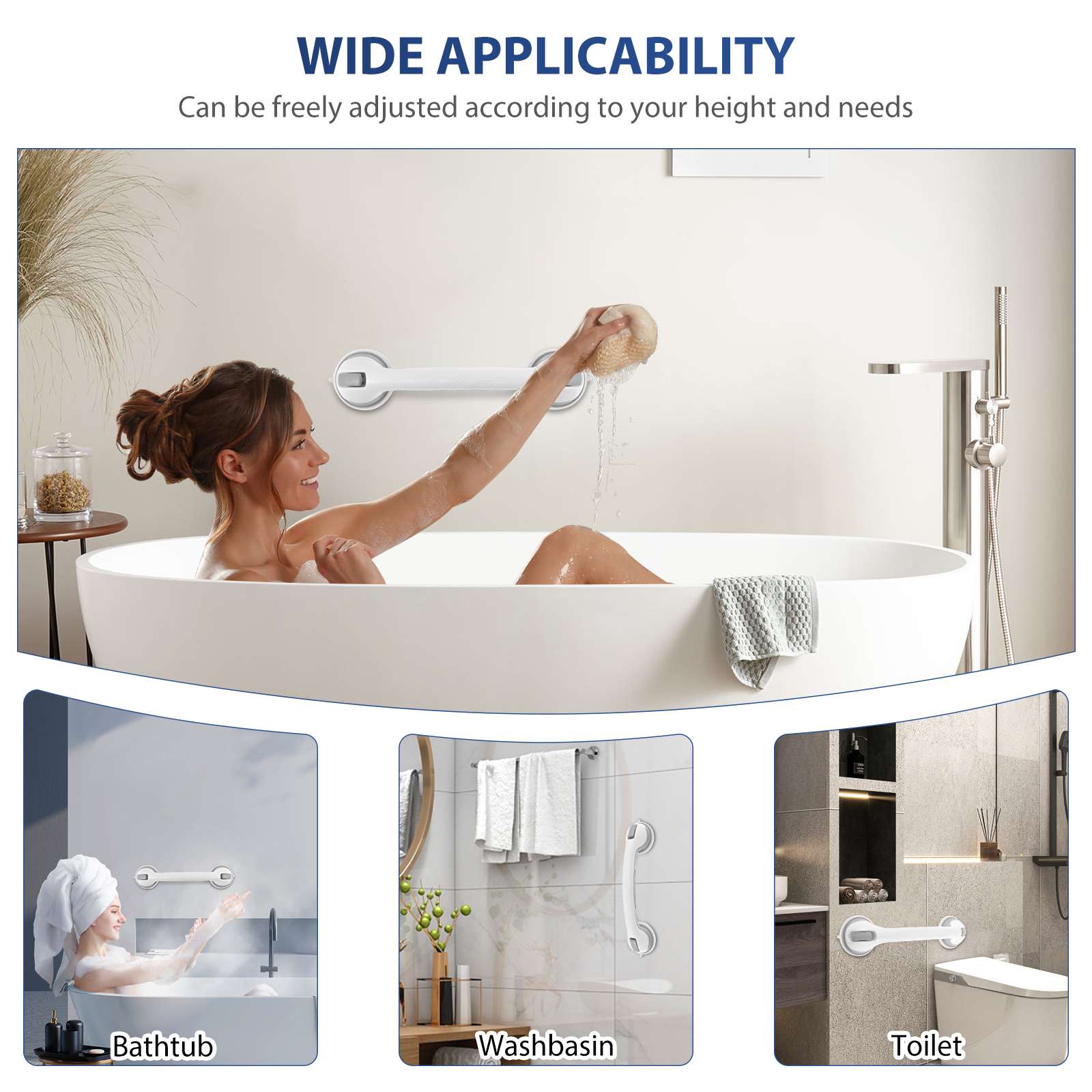 2Pcs Shower Handle Nonslip Sho - Home Bathroom Grab Bar review and price