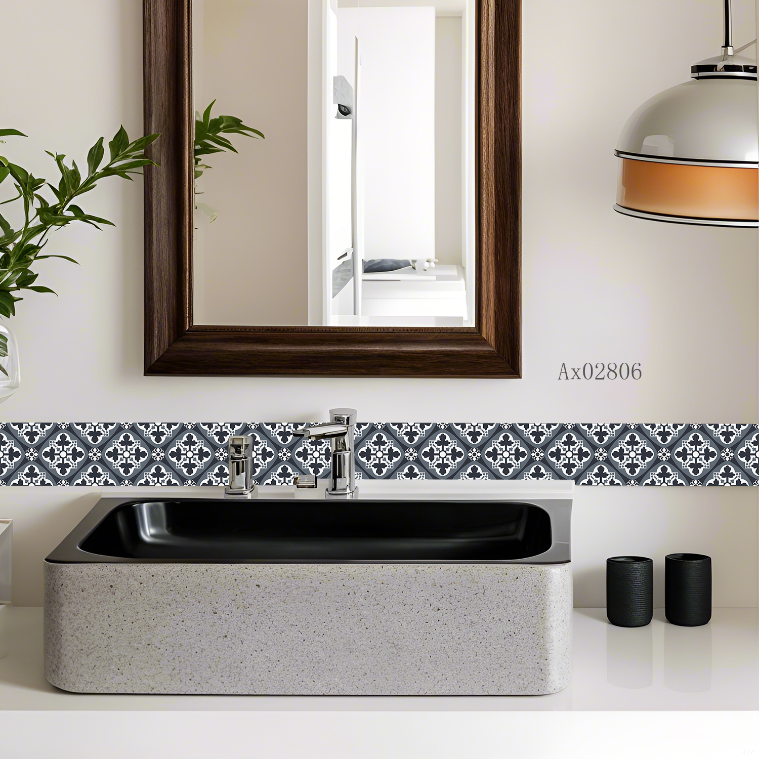 Boho Mediterranean Tile Border - Home Bathroom Tiles Design review and price