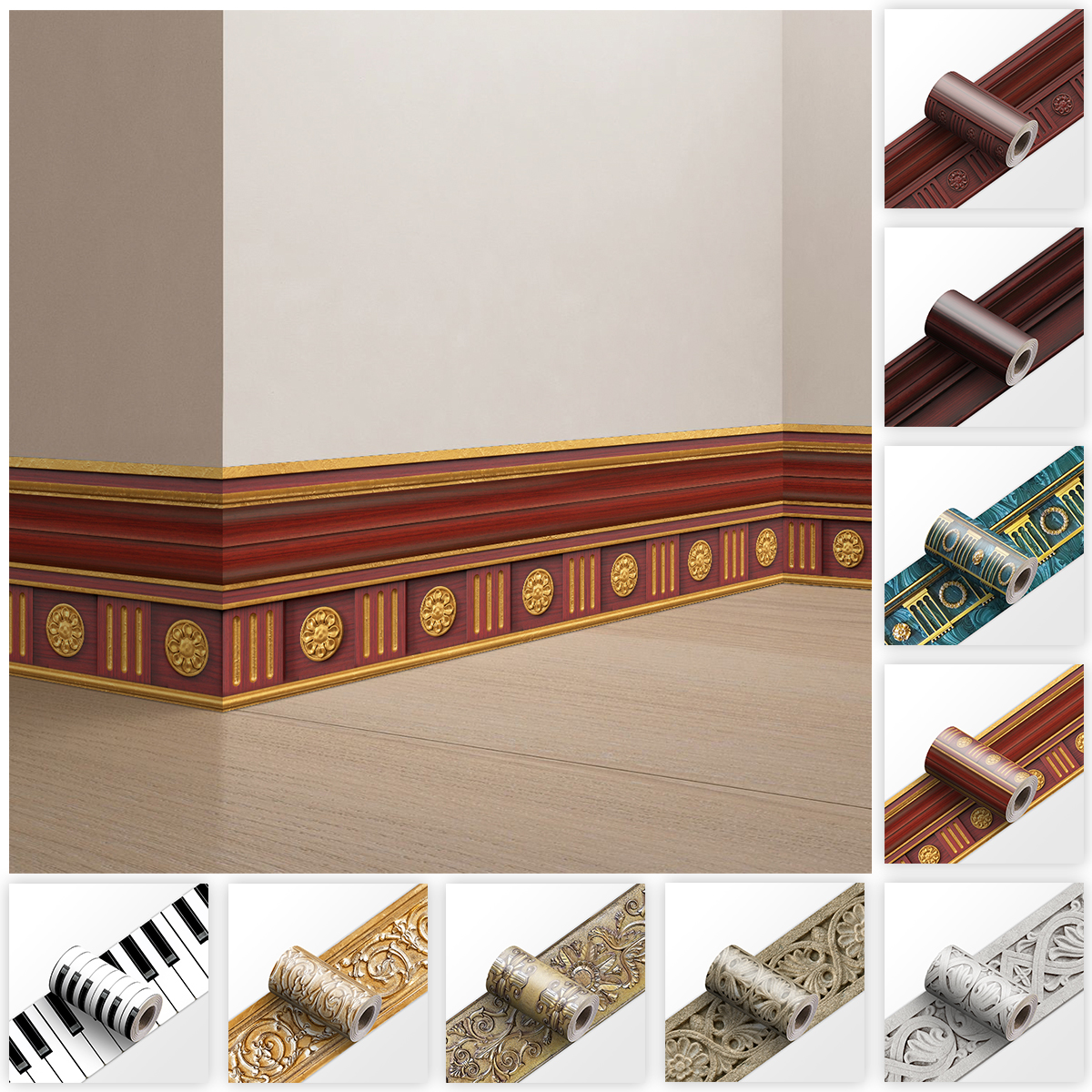 Decorative Self Adhesive Skirt - Home Bathroom Floor Tiles review and price