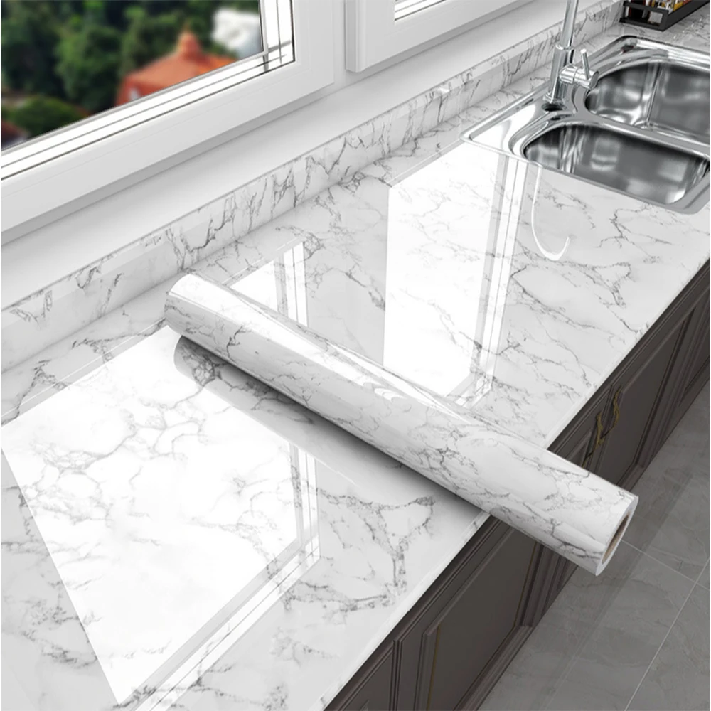 Marble Vinyl Self Adhesive Wal - Home Bathroom Wallpaper review and price