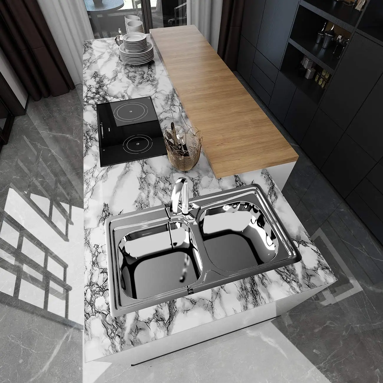 Marble Vinyl Self Adhesive Wal - Home Bathroom Wallpaper review and price