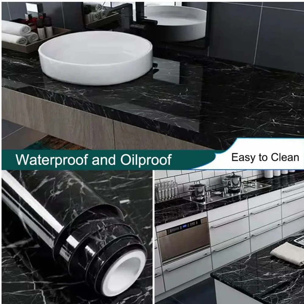 Marble Vinyl Self Adhesive Wal - Home Bathroom Wallpaper review and price