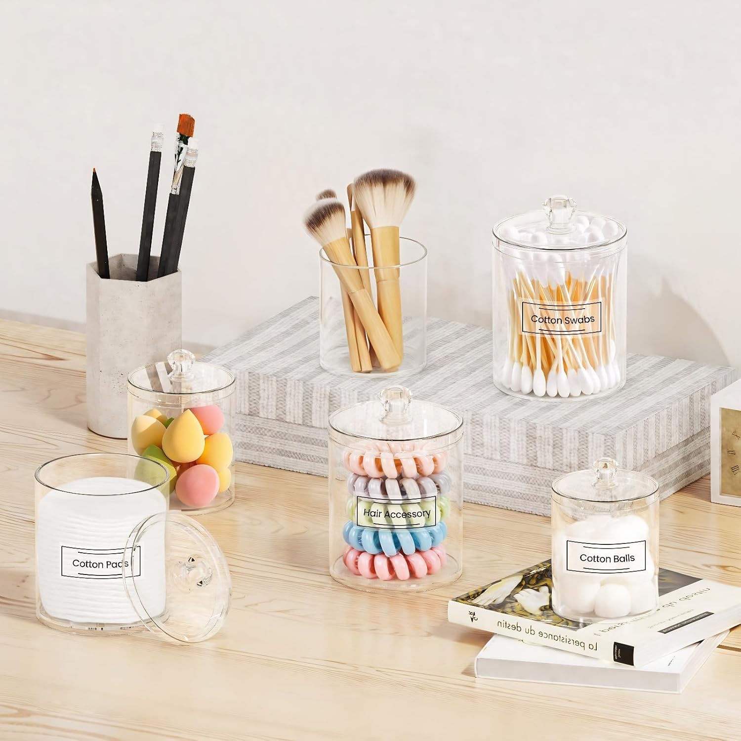 Acrylic Qtip Holder 6 Pack wit - Home Bathroom Products review and price