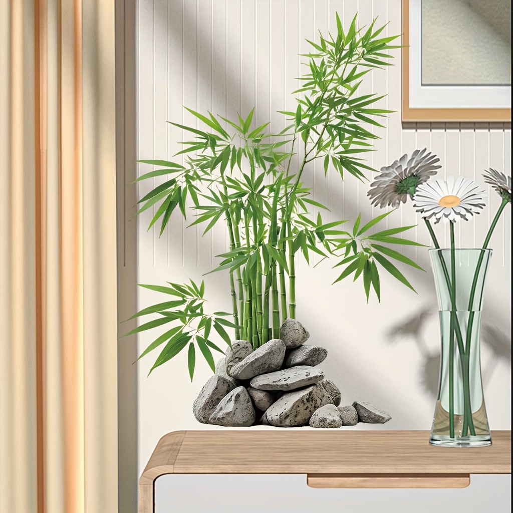Watercolor Green Bamboo Leaf P - Home Bathroom Floor Tiles review and price