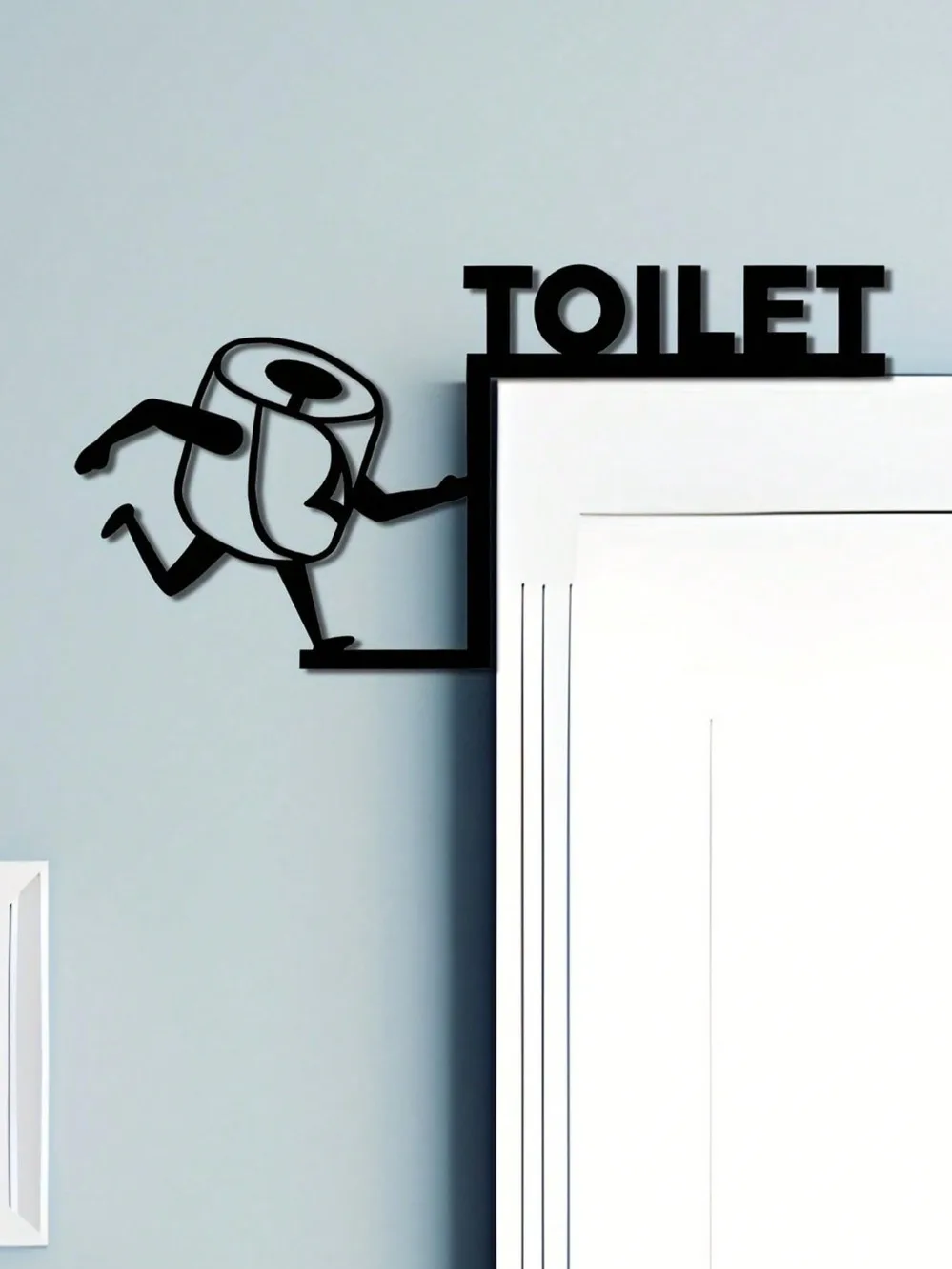Humorous Toilet Paper Out Meta - Home Bathroom Wallpaper review and price