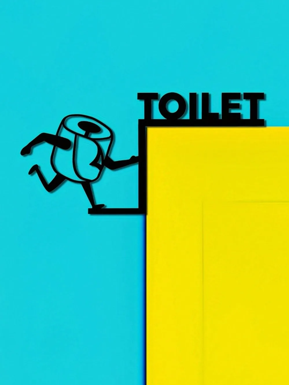 Humorous Toilet Paper Out Meta - Home Bathroom Wallpaper review and price