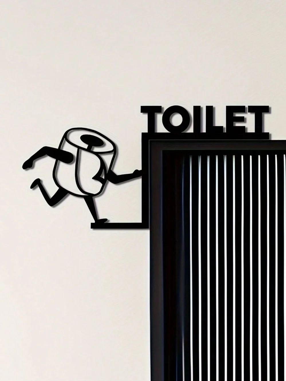 Humorous Toilet Paper Out Meta - Home Bathroom Wallpaper review and price