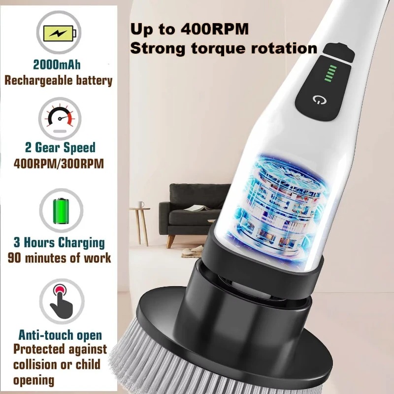 Cordless Electric Spin Scrubbe - Home Bathroom Products review and price