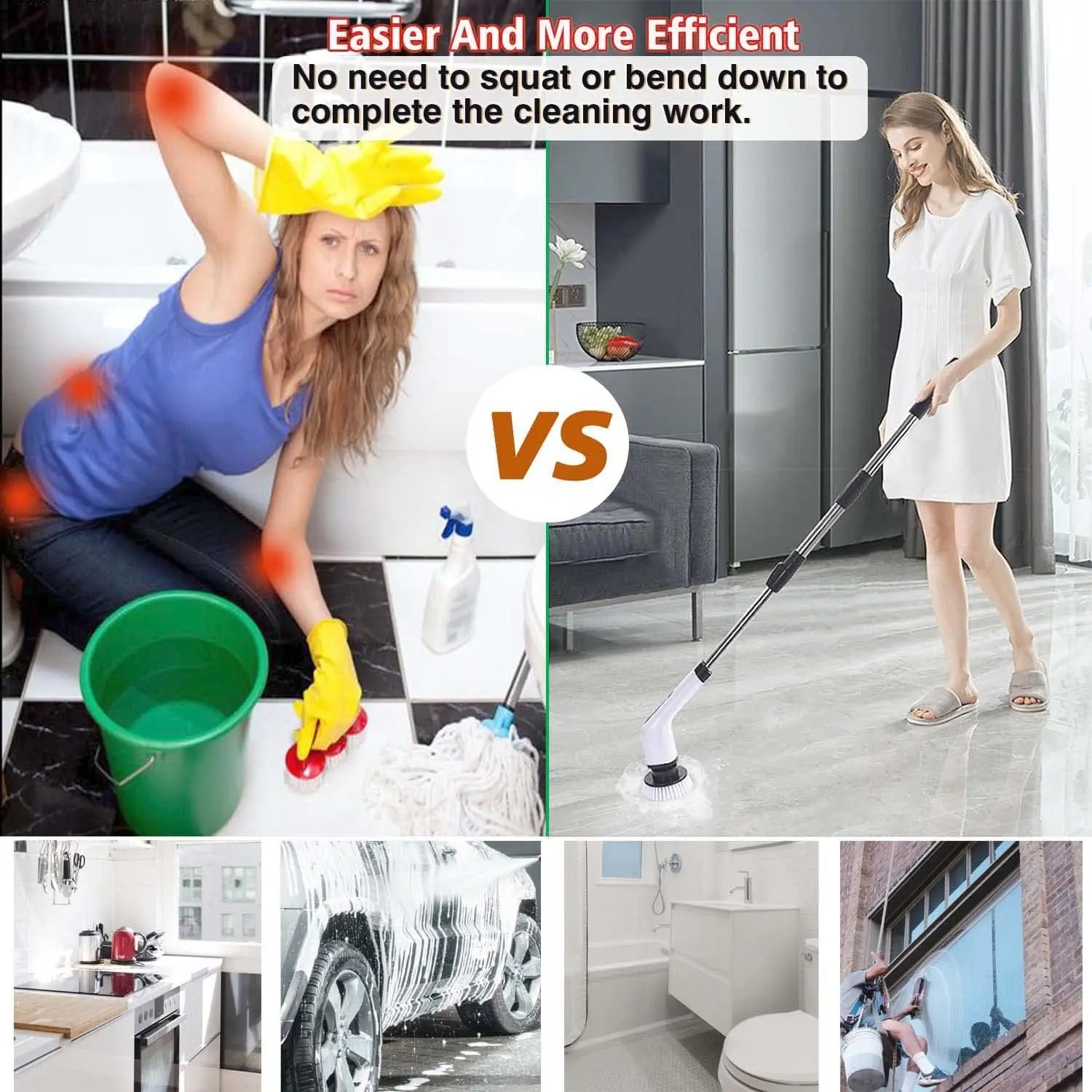 Cordless Electric Spin Scrubbe - Home Bathroom Products review and price
