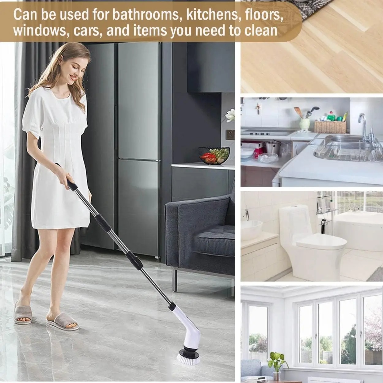 Cordless Electric Spin Scrubbe - Home Bathroom Products review and price
