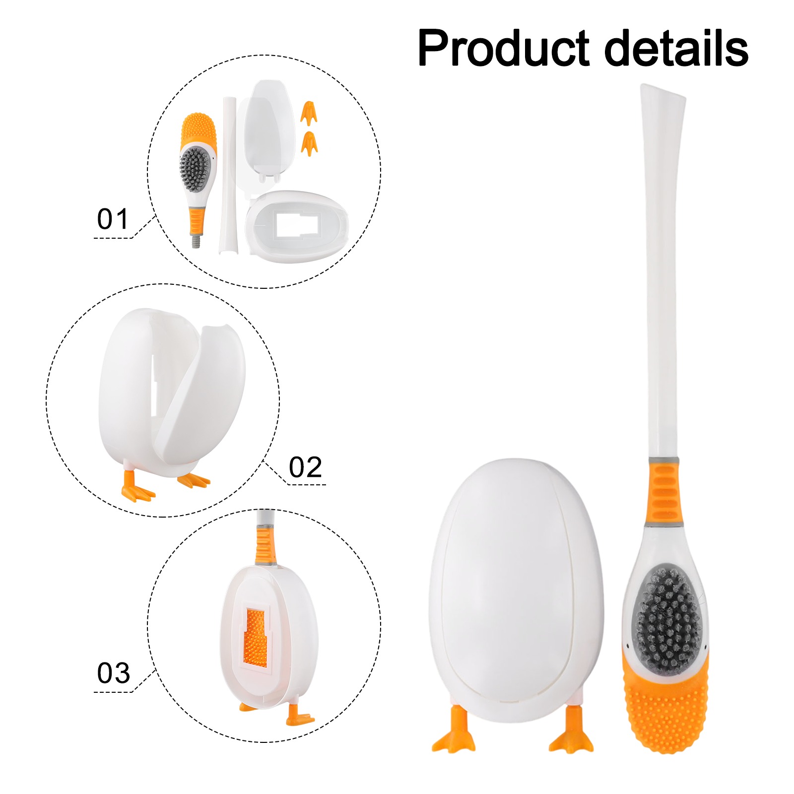 1PC Silicone Toilet Brush With - Home Bathroom Cleaning review and price