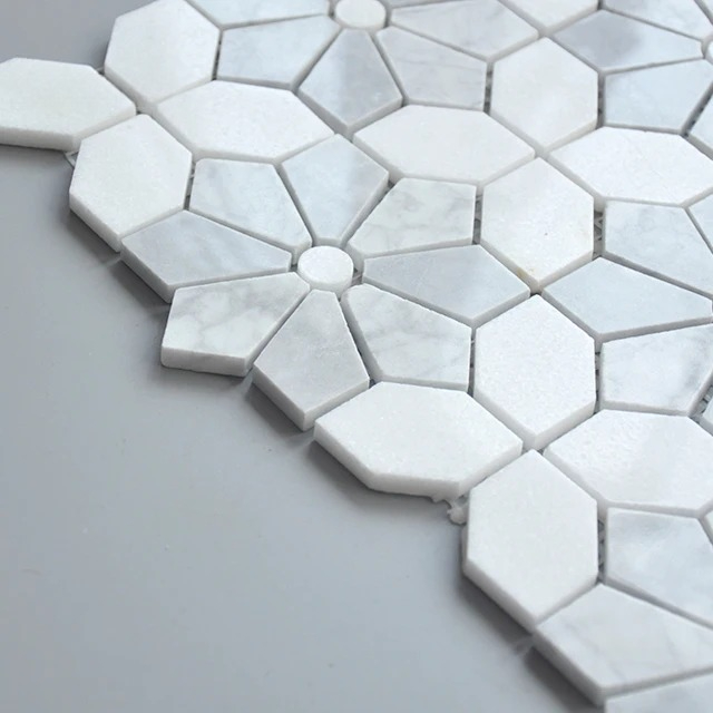 Mosaic Marble Tile for White M - Home Bathroom Tiles Design review and price