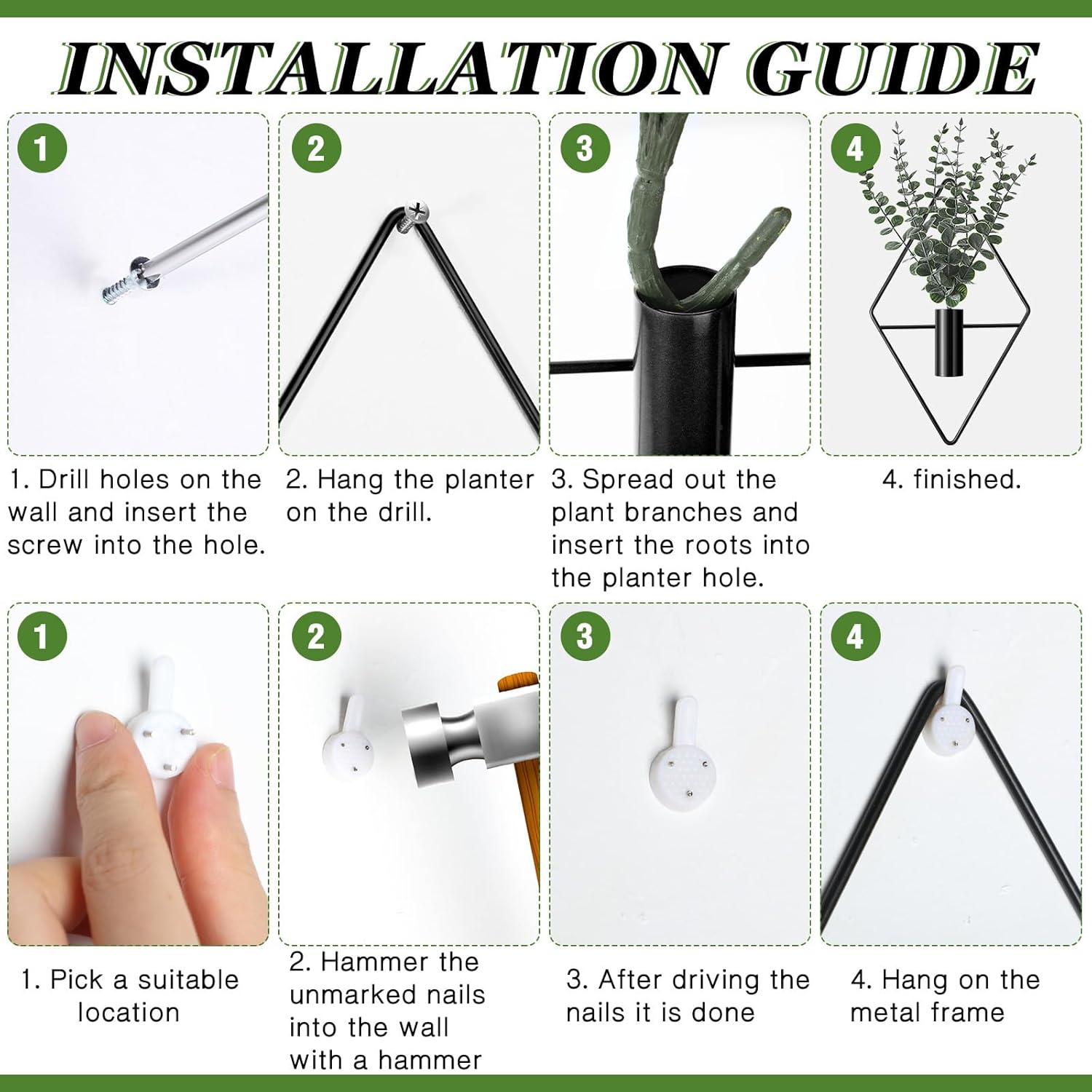 4 Pcs Geometric Hanging Plante - Home Bathroom Products review and price