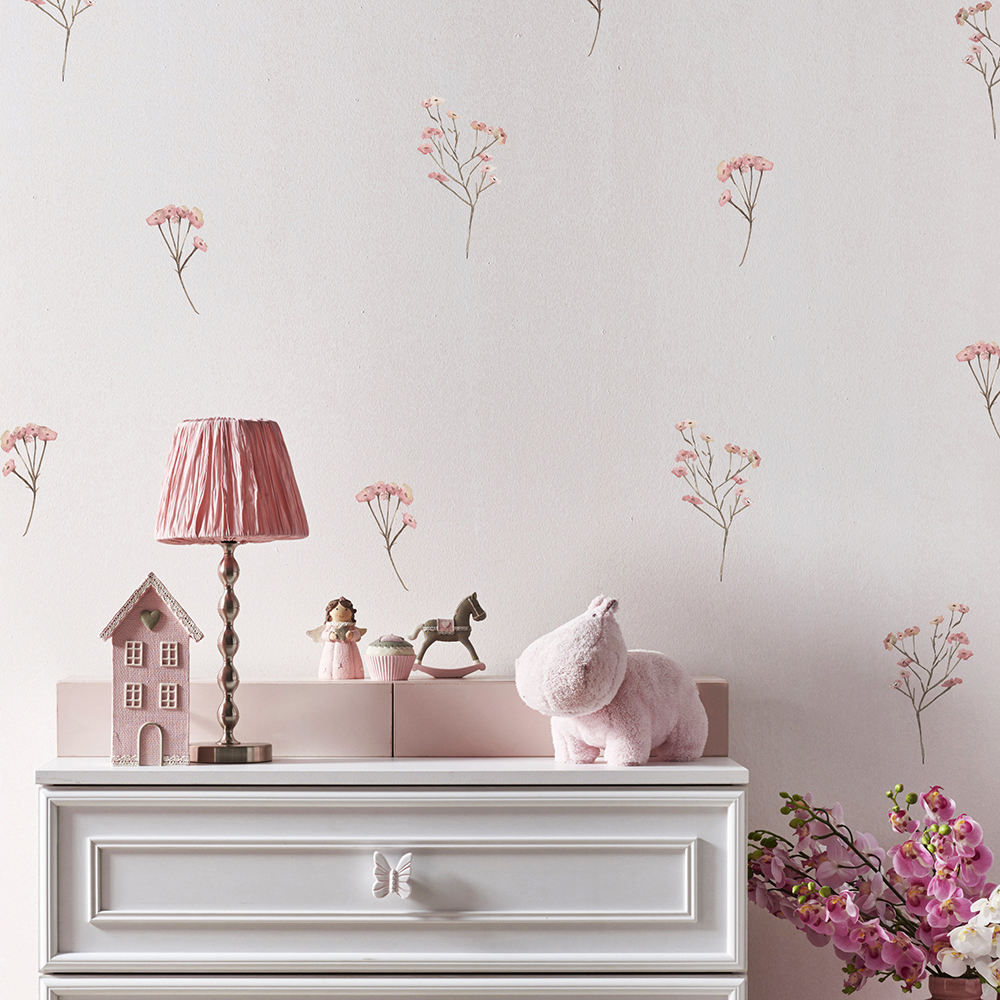 Pink  Watercolor Flower Wall S - Home Bathroom Floor Tiles review and price