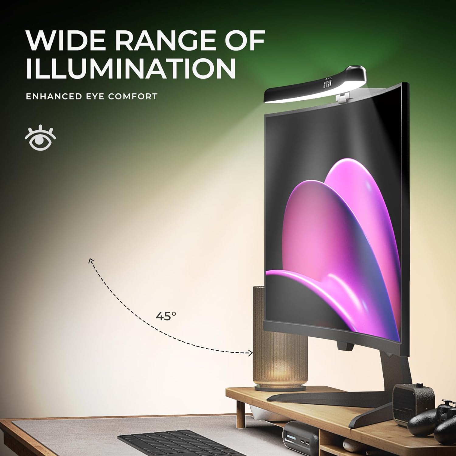 Curved Monitor Light Bar 3 Col - Home Bathroom Products review and price