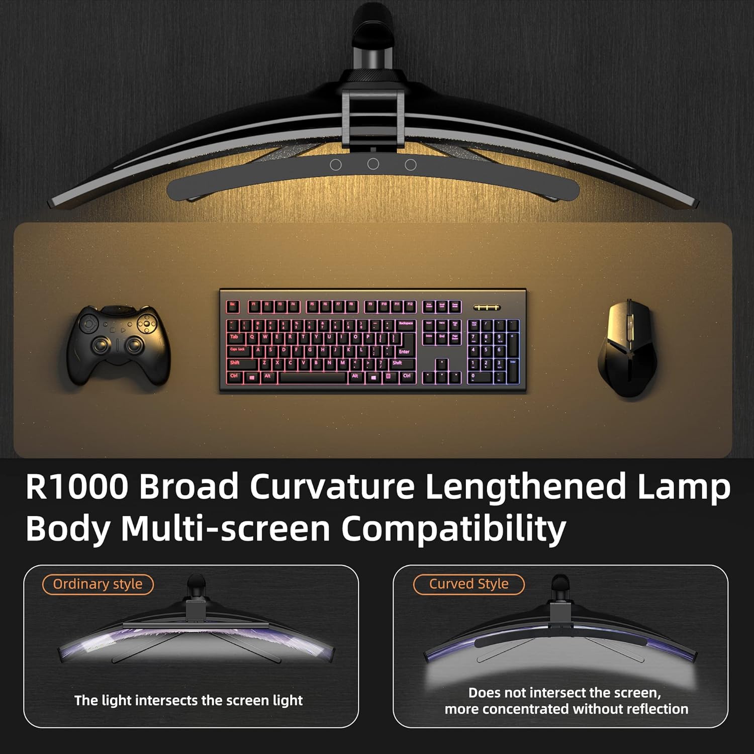 Curved Monitor Light Bar 3 Col - Home Bathroom Products review and price