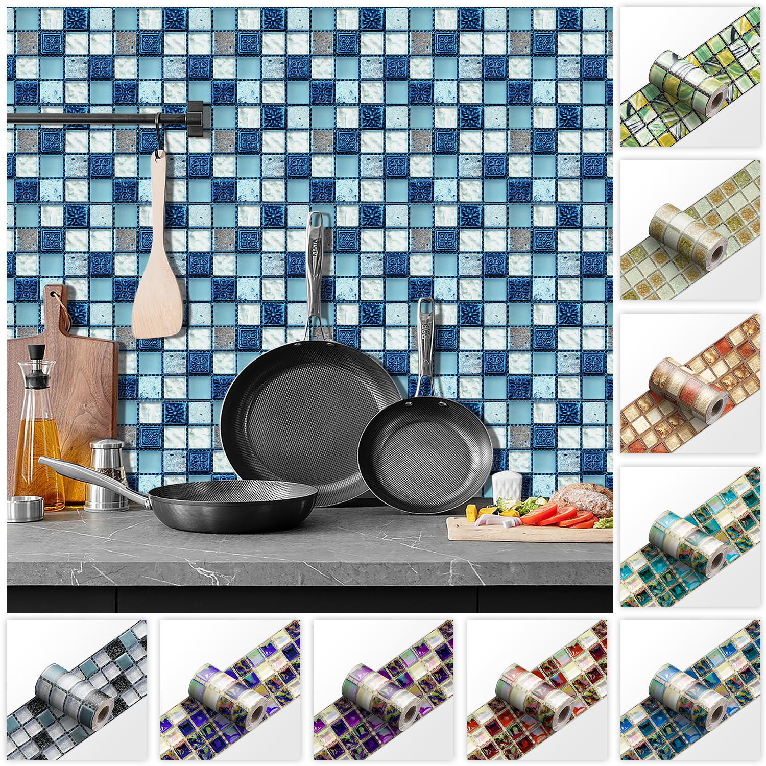 24 Styles 2D Mosaic Tiles Wall - Home Bathroom Floor Tiles review and price