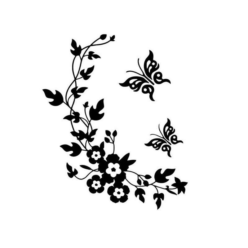 Butterfly Flower Vine Bathroom - Home Bathroom Wallpaper review and price