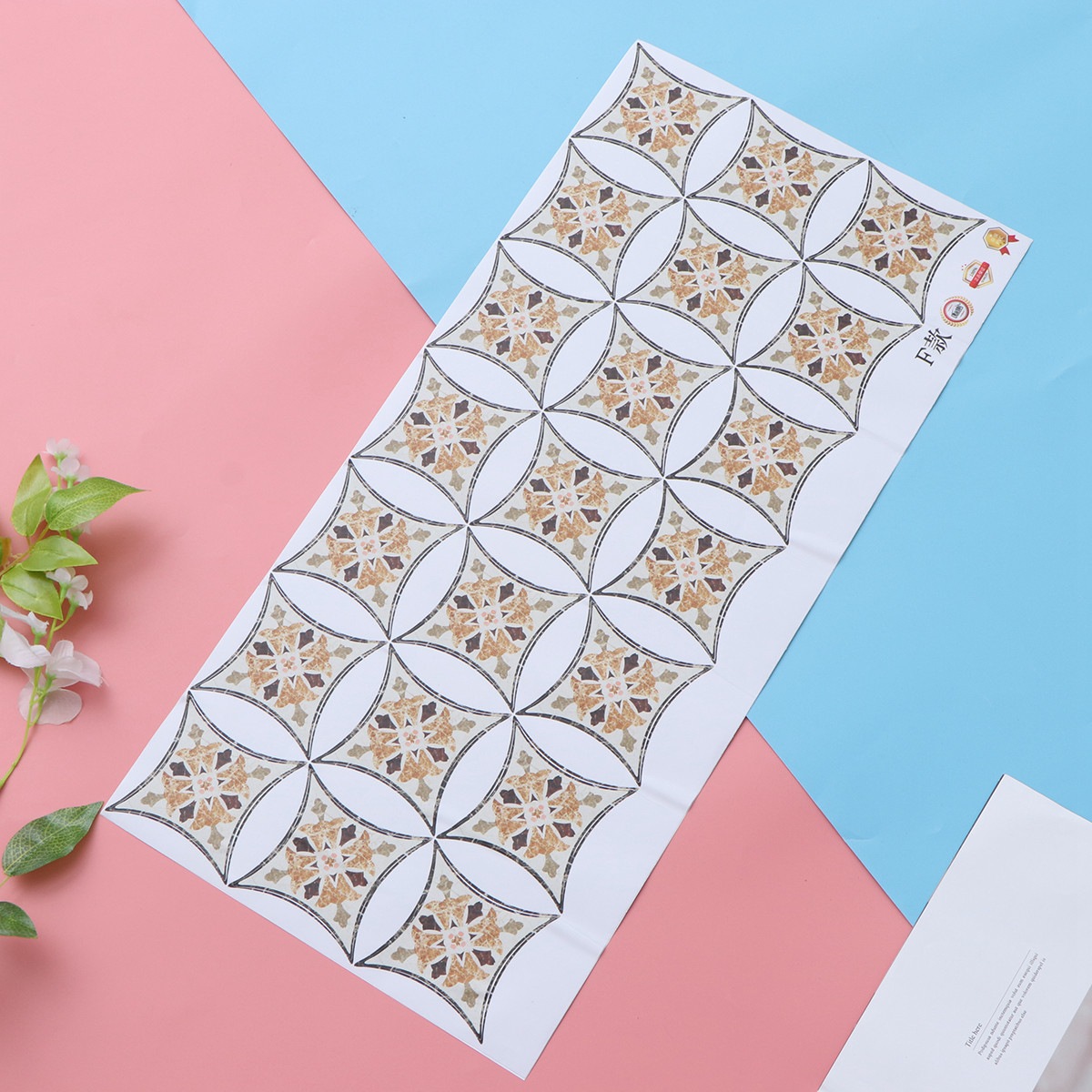 21 Pcs Floor Stickers Classic  - Home Bathroom Tiles Design review and price