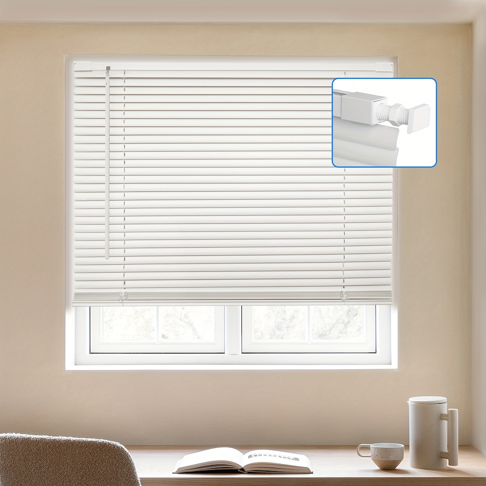 No-Drill Blackout Roller Blind - Home Office Bathroom review and price
