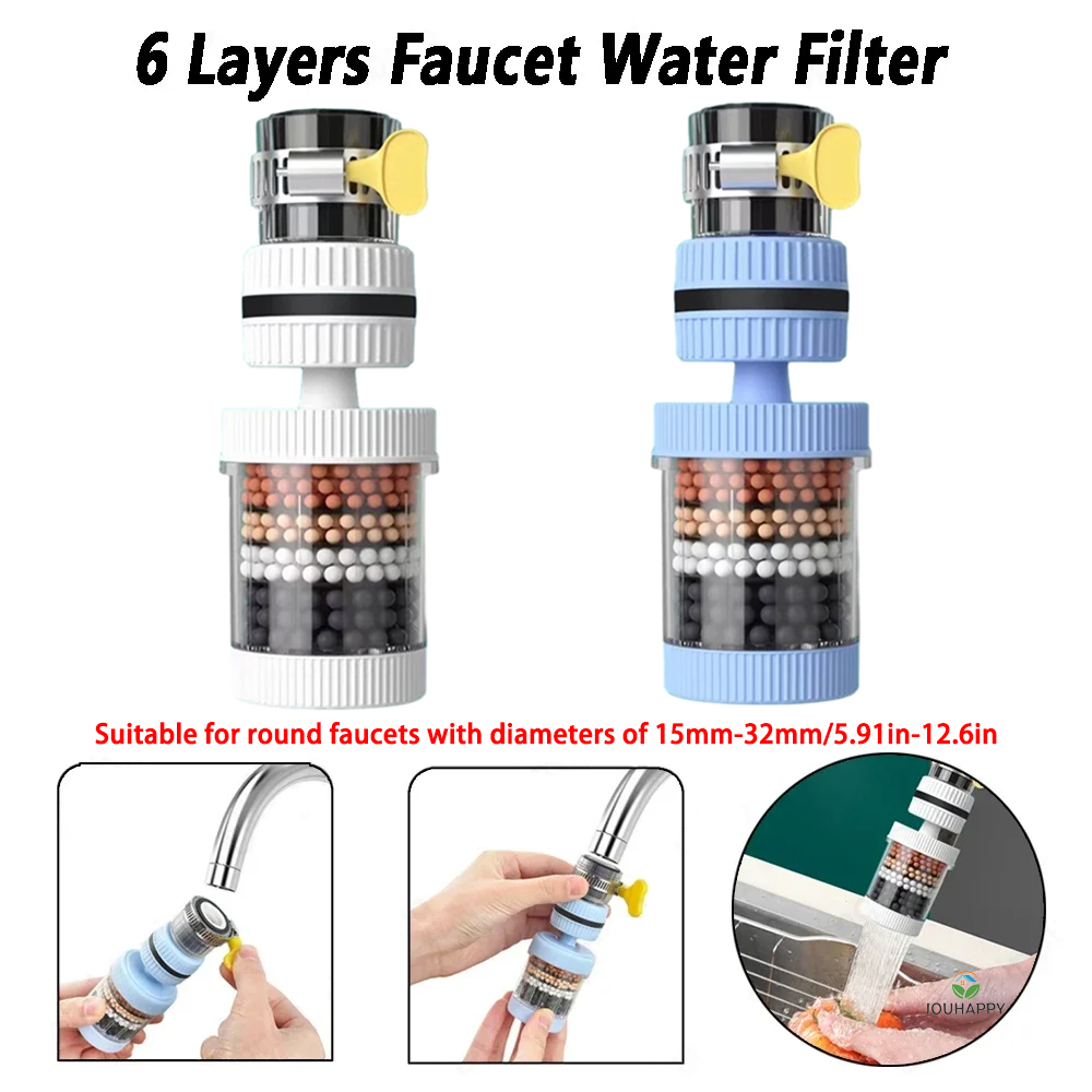 6 Layers Faucet Water Filter U - Home Office Bathroom review and price